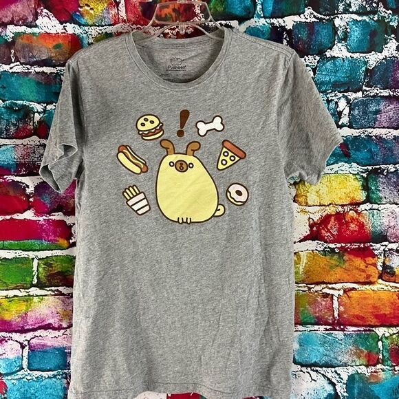 Pusheen Pugsheen Foods Graphic Shirt T-Shirt Men's Size Small - Picture 1 of 4